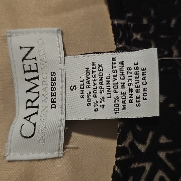 Carmen Valvo Nude & Black Lace Dress - Picture 6 of 9